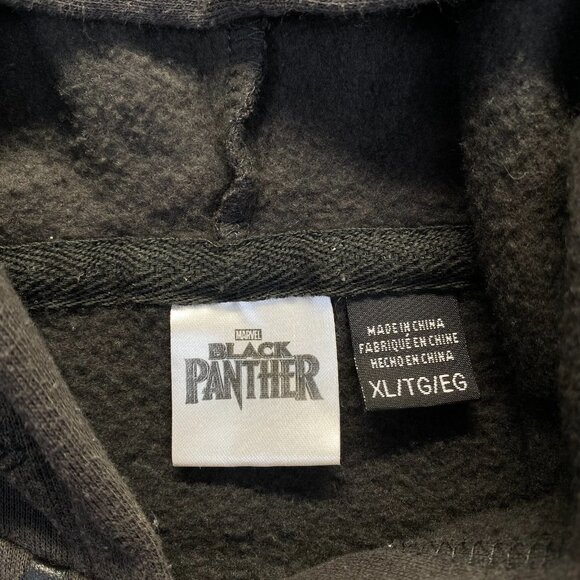 Black Panther Teens  Tchalla Cosplay Hoodie Sweatshirt Size XL MARVEL - Picture 3 of 14
